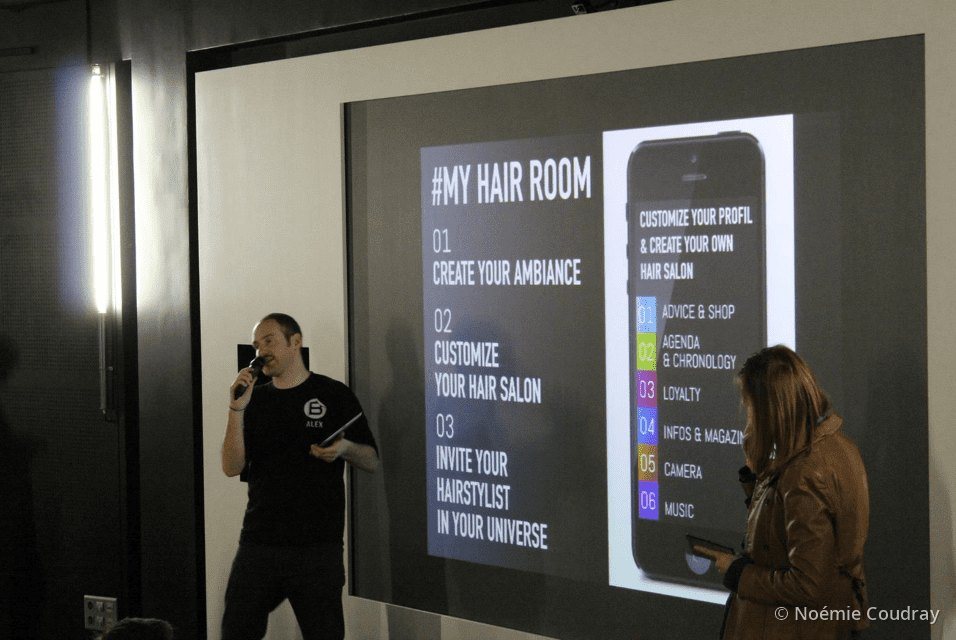 The app’s journey: ambiance, salon, hairstylist
