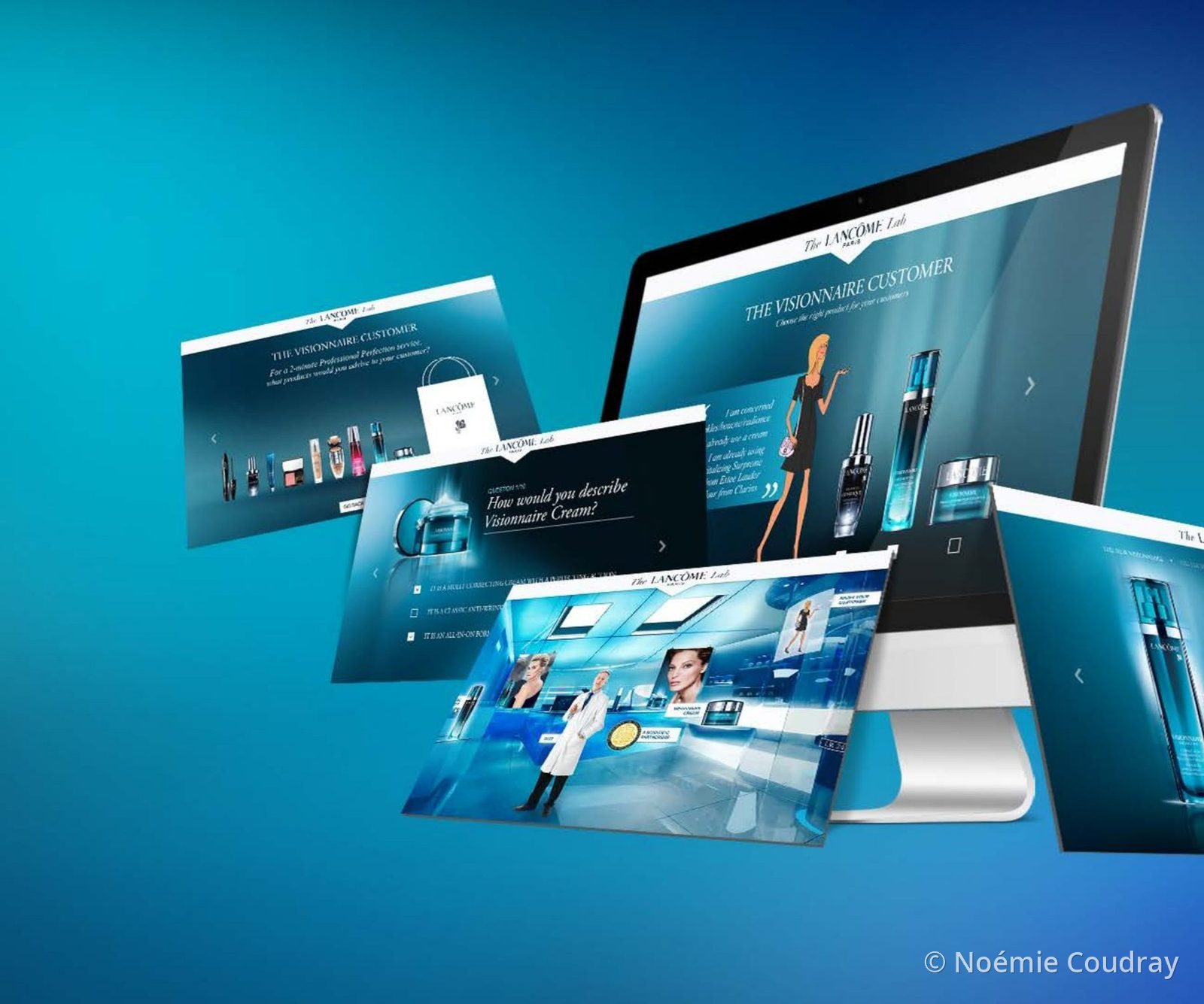 Lancôme Visionary pre-launch platform on screens
